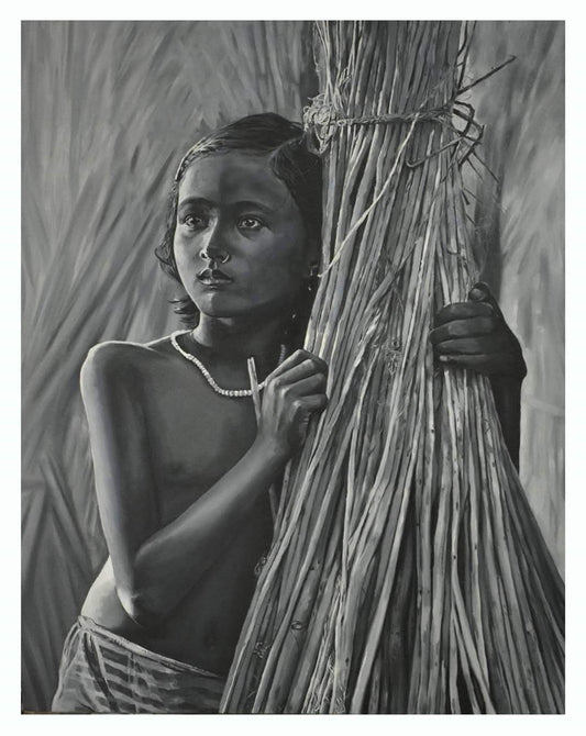 girl with bamboos