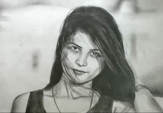pencil portrait of pavani